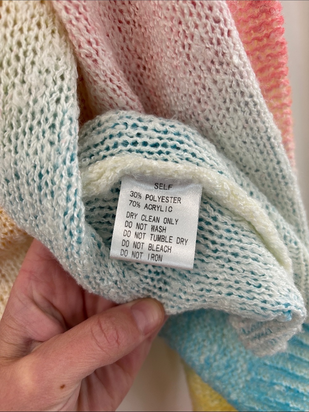 Anthropologie Pinch Rainbow Tie-Dye Cardigan in Cotton Candy - Picture 8 of 8
